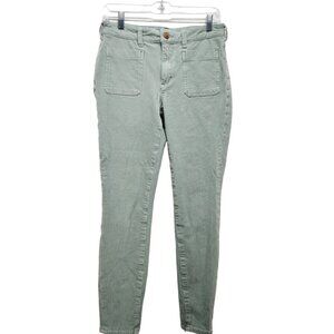 Pilcro Anthropologie corduroy Pants High-Rise Skinny Geen Size 28